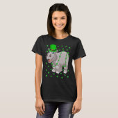 Irish Shamrock Leprechaun Hippopotamus St Patrick' T-shirt (Voorkant volledig)