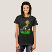 Irish Shamrock Leprechaun Hoopoes Bird St Patrick' T-shirt (Voorkant volledig)