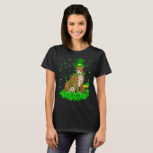 Irish Shamrock Leprechaun Jaguar St Patrick's Day T-shirt (Voorkant volledig)