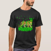 Irish Shamrock Leprechaun Leopard St Patrick's Day T-shirt (Voorkant)