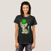 Irish Shamrock Leprechaun Leopard St Patrick's Day T-shirt (Voorkant volledig)