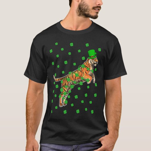Irish Shamrock Leprechaun Liger St Patrick's Day T-shirt (Voorkant)
