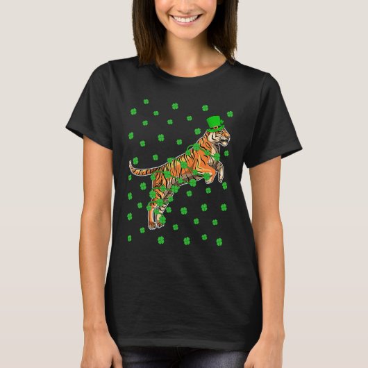 Irish Shamrock Leprechaun Liger St Patrick's Day T-shirt (Voorkant)