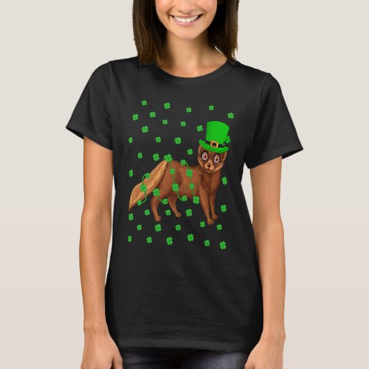 Irish Shamrock Leprechaun Mink St Patrick's Day T-shirt (Voorkant)