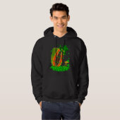 Irish Shamrock Leprechaun Papaya St Patrick's Day Hoodie (Voorkant volledig)