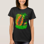Irish Shamrock Leprechaun Papaya St Patrick's Day T-shirt (Voorkant)