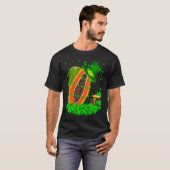 Irish Shamrock Leprechaun Papaya St Patrick's Day T-shirt (Voorkant volledig)