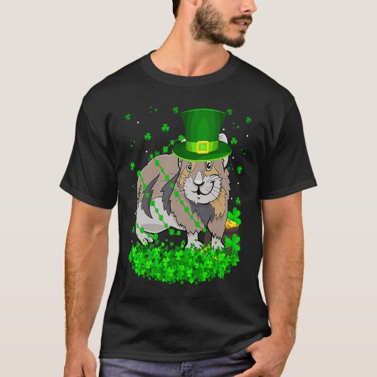 Irish Shamrock Leprechaun Pika St Patrick's Day T-shirt (Voorkant)
