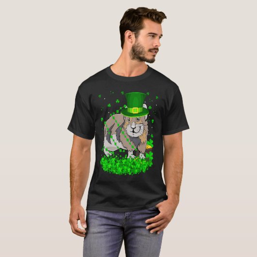Irish Shamrock Leprechaun Pika St Patrick's Day T-shirt (Voorkant volledig)