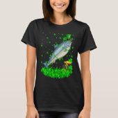 Irish Shamrock Leprechaun Salmon Fish St Patrick's T-shirt (Voorkant)