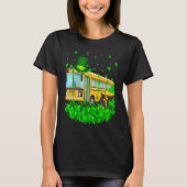 Irish Shamrock Leprechaun School Bus St Patrick's  T-shirt (Voorkant)