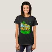Irish Shamrock Leprechaun School Bus St Patrick's  T-shirt (Voorkant volledig)