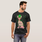 Irish Shamrock Leprechaun Sphynx Cat St Patrick's T-shirt (Voorkant volledig)