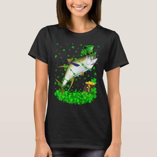 Irish Shamrock Leprechaun Tuna Fish St Patrick's D T-shirt (Voorkant)