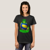 Irish Shamrock Leprechaun Volleyball St Patrick's  T-shirt (Voorkant volledig)