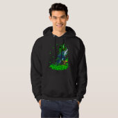 Irish Shamrock Leprechaun Whale Shark St Patrick's Hoodie (Voorkant volledig)