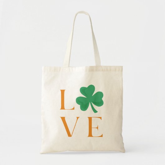 Irish Shamrock Love Eenvoudige Canvas tas (Voorkant)