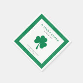 Irish Shamrock Lucky Charm Baby shower Servet (Hoek)