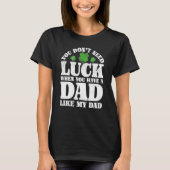 Irish Shamrock Lucky Dad St Patrick's Day Boys Gir T-shirt (Voorkant)
