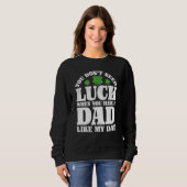 Irish Shamrock Lucky Dad St Patrick's Day Boys Gir Trui (Voorkant volledig)