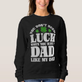 Irish Shamrock Lucky Dad St Patrick's Day Boys Gir Trui (Voorkant)