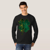 Irish Shamrock Marble Saint Patrick's Day Go Lucky T-shirt (Voorkant volledig)