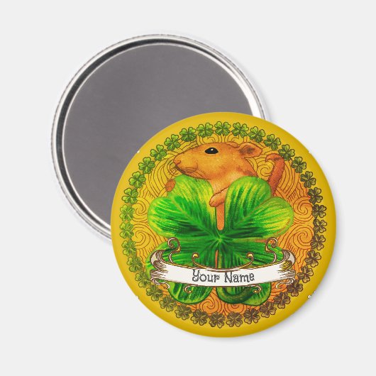 Irish shamrock Mouse Magnet (Voorkant / Achterkant)