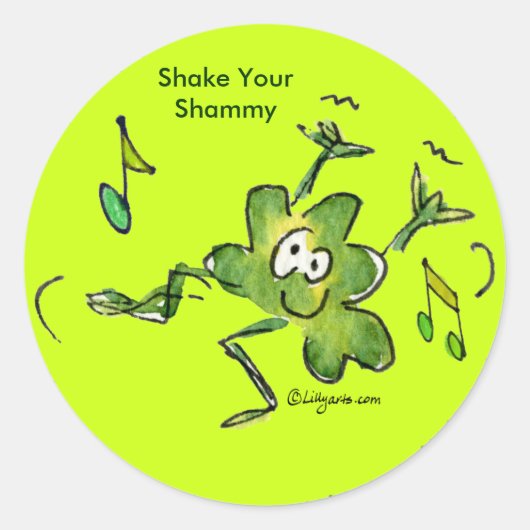 Irish Shamrock n Roll 03 Sticker (Voorkant)