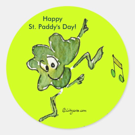 Irish Shamrock n Roll 05 Sticker (Voorkant)