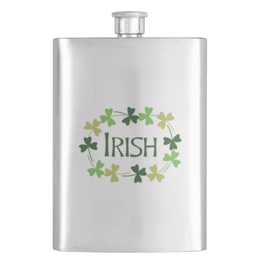 Irish Shamrock Oval Flacon (Voorkant)