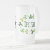 Irish Shamrock Oval Matglas Bierpul (Voorkant rechts)