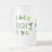 Irish Shamrock Oval Matglas Bierpul (Voorkant links)