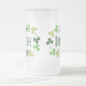 Irish Shamrock Oval Matglas Bierpul (Center)
