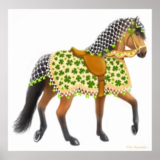 Irish Shamrock Parade Horse Print (Voorkant)