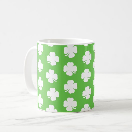 Irish Shamrock Pattern 1 Happy St Patrick Mok (Voorkant links)
