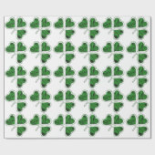 Irish Shamrock Pattern Cadeaupapier (Vlak)