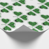 Irish Shamrock Pattern Cadeaupapier (Hoek)