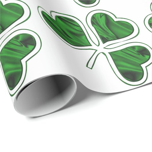 Irish Shamrock Pattern Cadeaupapier (Rol Hoek)