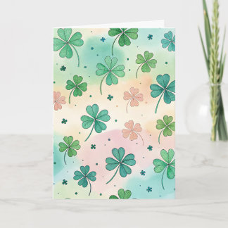 Irish Shamrock pattern note card  Kaart