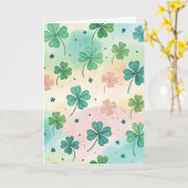 Irish Shamrock pattern note card  Kaart (Gele Bloem)