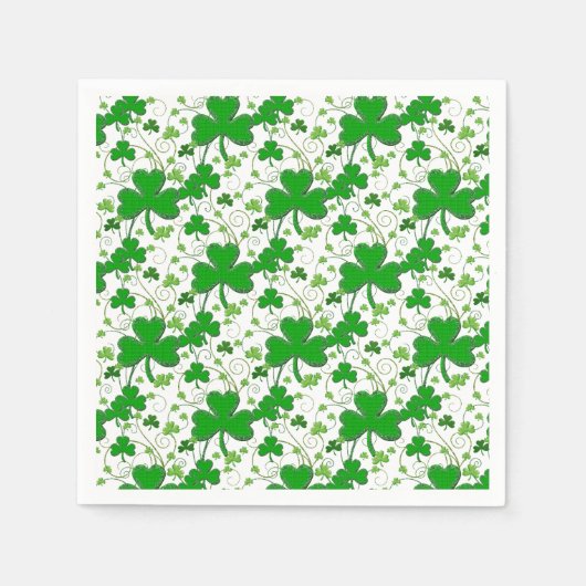 Irish Shamrock Pattern Servet (Voorkant)