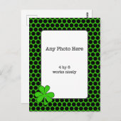 Irish Shamrock Photo Briefkaart (Voorkant / Achterkant)