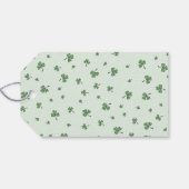 Irish Shamrock Pink Flamingo St Patricks Day Cadeaulabel (Achterkant Horizontaal)