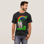 Irish Shamrock Rainbow Lucky Balinese Cat St Patri T-shirt (Voorkant volledig)