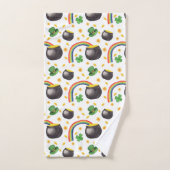 Irish Shamrock Rainbow Print, St. Paddy's Gift Handdoek (Handdoek)