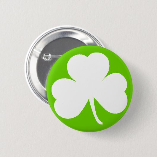 Irish Shamrock Ronde Button 5,7 Cm (Voorkant /achterkant)