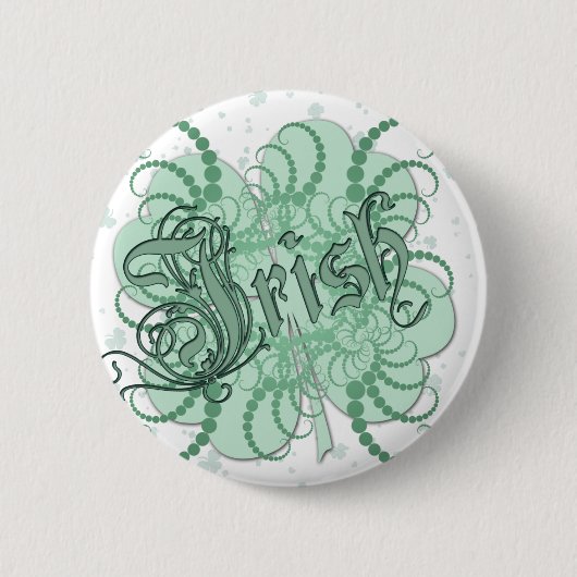 Irish Shamrock Ronde Button 5,7 Cm (Voorkant)
