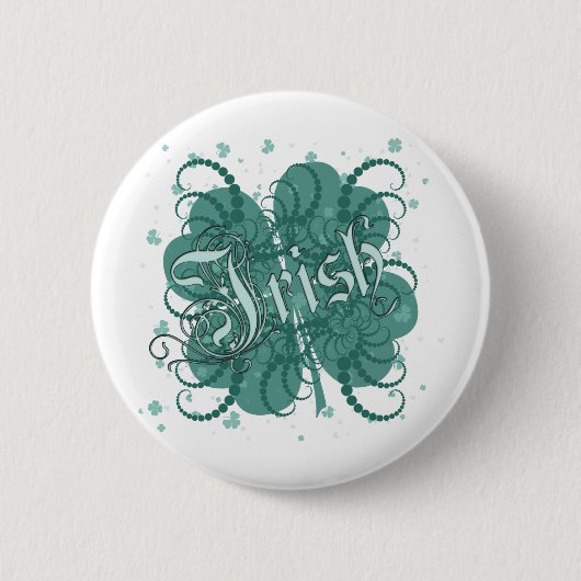 Irish Shamrock Ronde Button 5,7 Cm (Voorkant)