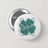 Irish Shamrock Ronde Button 5,7 Cm (Voorkant /achterkant)