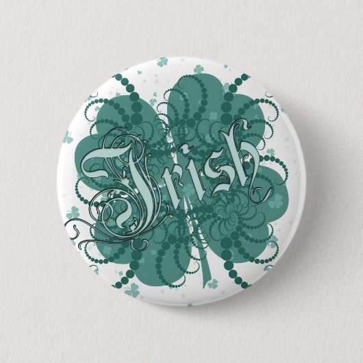 Irish Shamrock Ronde Button 5,7 Cm (Voorkant)
